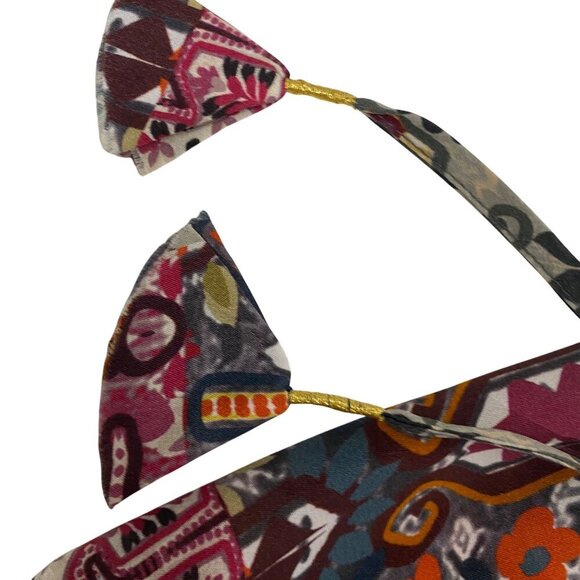 Kachel X Anthropologie Ambrosia Peasant Blouse keyhole tassel tie women’s M - Picture 6 of 11